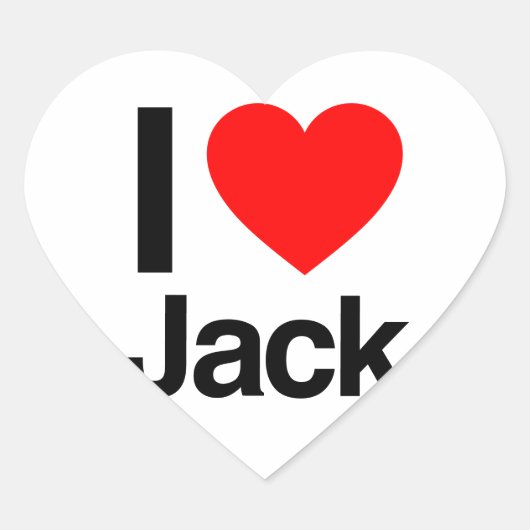 i-love jack hart sticker (Voorkant)