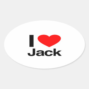 i-love jack ovale sticker