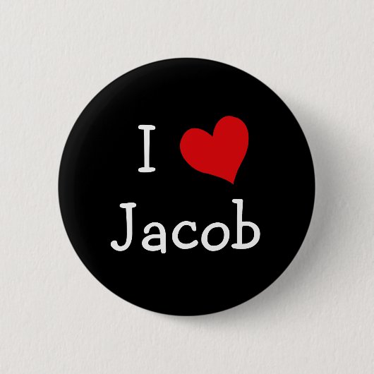 I Love Jacob Ronde Button 5,7 Cm (Voorkant)