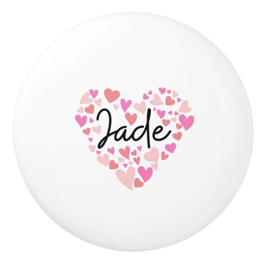 I love Jade Keramische Knop (Voorkant)