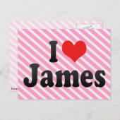 I Love James Briefkaart (Voorkant / Achterkant)