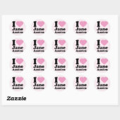 I Love Jane Austen Stickers (Feuille)