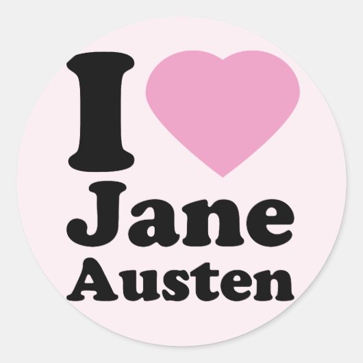 I Love Jane Austen Stickers (Devant)