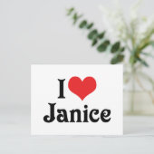 I Love Janice Briefkaart (Staand voorkant)