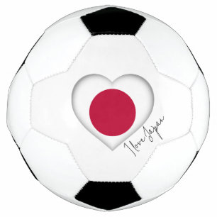 I Love Japon Drapeau Couleurs Coeur Soccer Ball