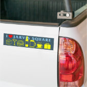 I Love Jarvis Sticker Carré Bumper (Sur camion)