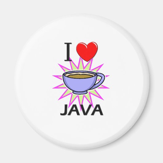 I Love Java Magneet (Voorkant)