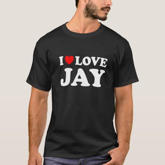 I Love Jay I Heart Jay T-shirt (Voorkant)