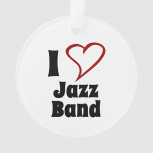 I Love Jazz Band Ornament