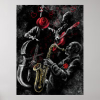 I Love Jazz Music Poster - Peinture Art