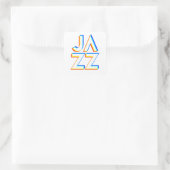I Love Jazz Vierkante Sticker (Tas)