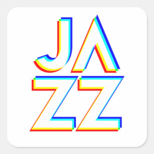 I Love Jazz Vierkante Sticker