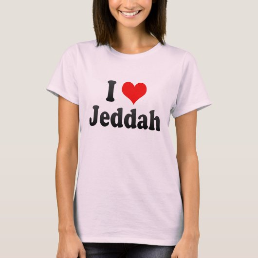 I Love Jeddah, Saudi-Arabië T-shirt (Voorkant)
