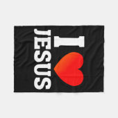 I Love Jesus Fleece Deken (Voorkant (Horizontaal))