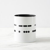 I Love Jesus in Morse Code Mok (Midden)