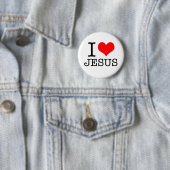 I Love Jesus Ronde Button 5,7 Cm (In situ)