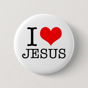 I Love Jesus Ronde Button 5,7 Cm