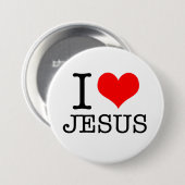 I Love Jesus Ronde Button 7,6 Cm (Voorkant /achterkant)