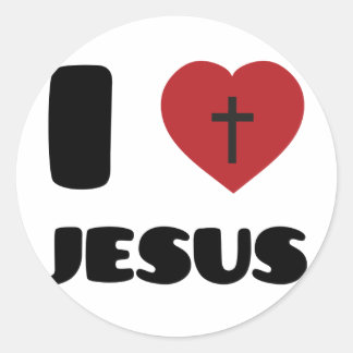 I Love Jesus Ronde Sticker