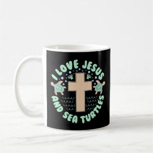 I Love Jesus & Zee Turtles Christelijk Faith Cross Koffiemok