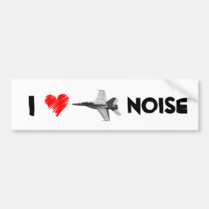 I Love Jet Noise Bumpersticker