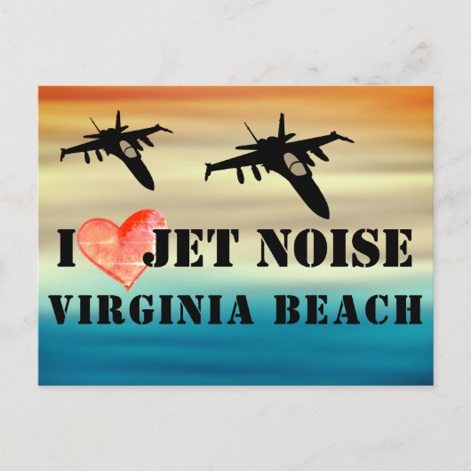 I Love Jet Noise Virginia Beach Briefkaart (Voorkant)