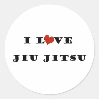 I Love Jiu Jitsu.png Ronde Sticker