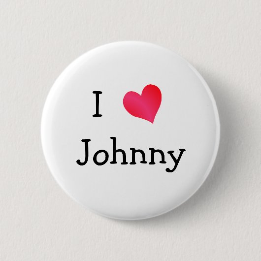 I Love Johnny Ronde Button 5,7 Cm (Voorkant)