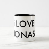 i LOVE JONAS Tweekleurige Koffiemok (Center)
