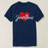 I Love Jonathan Premier Nom Tshirt I Heart Nom (Design devant)