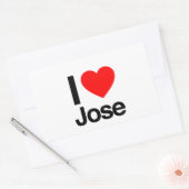 i love jose rechthoekige sticker (Envelop)