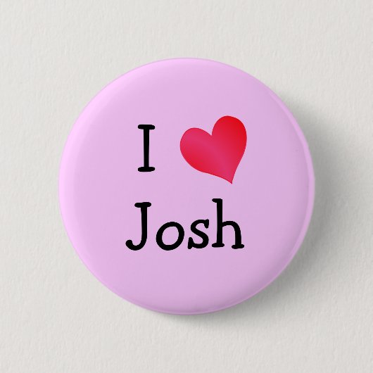 I Love Josh Ronde Button 5,7 Cm (Voorkant)