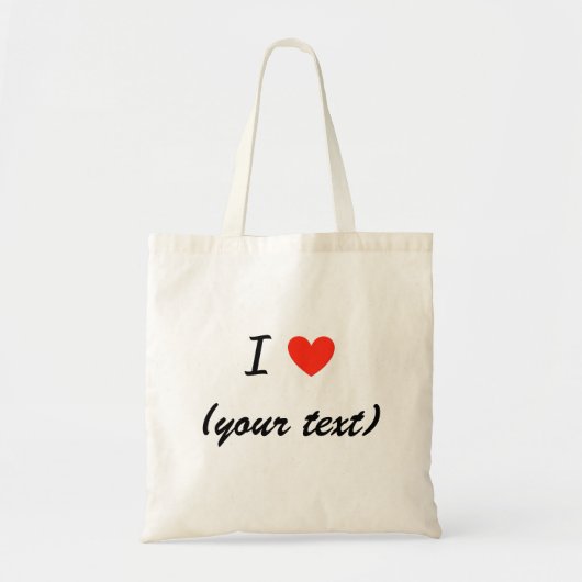 I Love (jouw tekst) Bags Tote Bag (Voorkant)