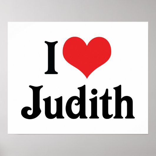 I Love Judith Poster (Voorkant)