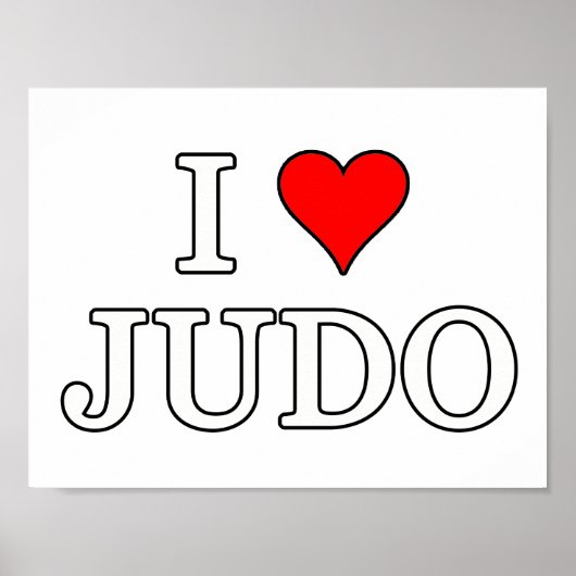 I Love Judo Poster (Voorkant)