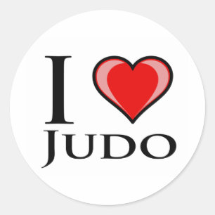 I Love Judo Ronde Sticker