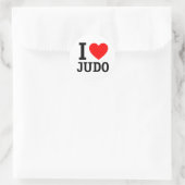 I Love Judo Ronde Sticker (Tas)