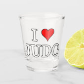 I Love Judo Shot Glas (Voorkant)