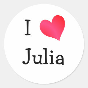 I Love Julia Ronde Sticker