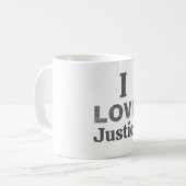 I Love Justice Coffee Mug Koffiemok (Voorkant links)