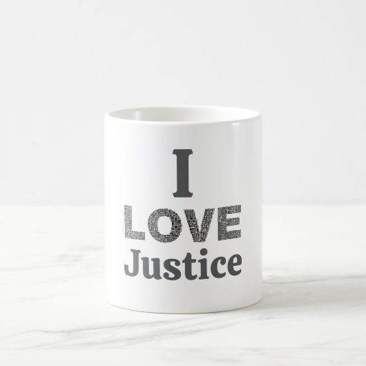 I Love Justice Coffee Mug Koffiemok (Center)