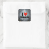 I love Kabbalah  Vierkante Sticker (Tas)