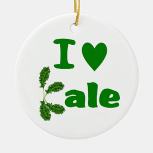 I Love Kale (I Heart Kale) Vegetable/Gardener Keramisch Ornament