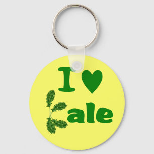 I Love Kale (I Heart Kale) Vegetable/Gardener Sleutelhanger
