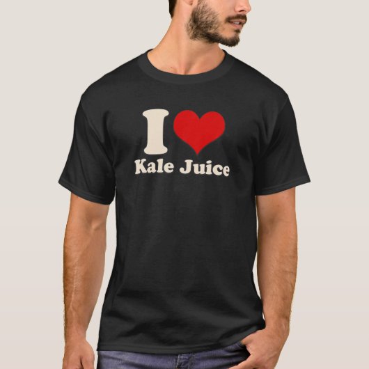I Love Kale Juice T-shirt (Voorkant)