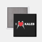 I Love Kaleb Magnet Carré (Recto/Verso)