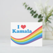 I Love Kamala Harris Cute Rainbow Briefkaart (Staand voorkant)