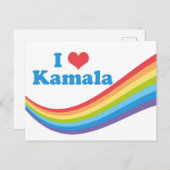 I Love Kamala Harris Cute Rainbow Briefkaart (Voorkant / Achterkant)