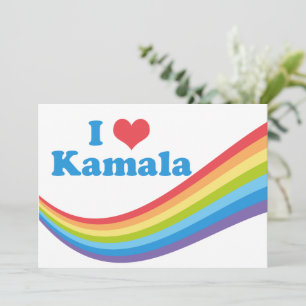 I Love Kamala Harris Cute Rainbow Political Kaart