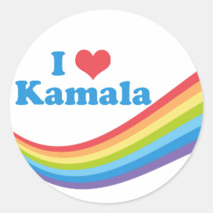 I Love Kamala Rainbow Ronde Sticker